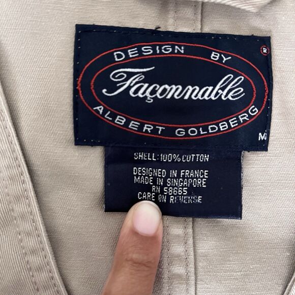 Faconnable Tan Khaki Cotton Outdoor Gorpcore Hiking Mens Casual Utility Vest - M - Picture 7 of 7